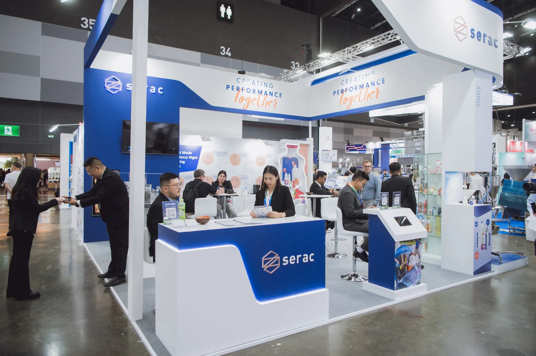 Completed Serac exhibition booth at ProPak Asia 2025 in Bangkok